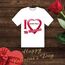 Sevgiliye Özel Baskılı Beyaz T-shirt