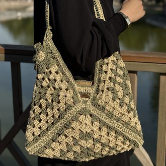 ZARF MODEL YEŞİL HASIR ÇANTA