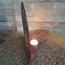 Pencere Tealight Mumluk Kahverengi keskin bitişli