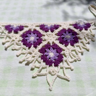Mor Çiçekli Bandana