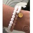 Rose Quartz & Ay Taşı Mantra Bileklik