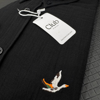 ️ Club Signature Flight | Göğüs Nakışlı Premium Muslin Gömlek