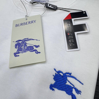 Premium 28/3 Cotton | Relaxed Fit | Göğüste Kraliyet Mavisi Burberry Arması