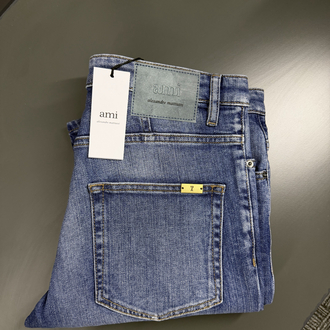 Ami Elite Double Dyed Denim Jean | İthal Kumaş, Metal Logo & Kalp İşleme