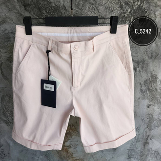 PRADA Premium Cotton Gabardine Şort | Arka Kapaklı Cep & Triangle Logo Detay.