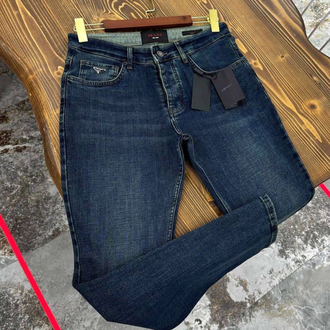 Prada Washed Denim Luxury Jean | Metal Triangle Logo & Arka Bel Signature Patch