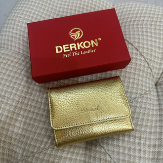 Hakiki deri Gold cüzdan 