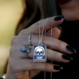 925K Gümüş Memento Mori Kolye