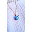 Mini Saturn Mavi Opal Kolye