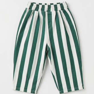 Yeşil çizgili pantalon