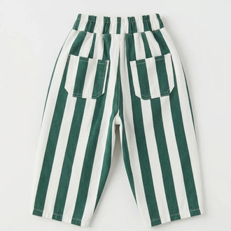 Yeşil çizgili pantalon