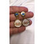 Oranj Evileye mine ve zirkon taş detaylı küpe