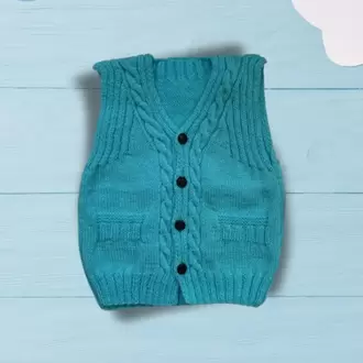 Özel Tasarım Tamamen El Örgüsü Bebek Yeleği