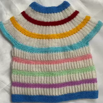 Özel Tasarım Tamamen El Örgüsü Bebek Yeleği