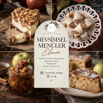 ONLINE MEVSİMSEL MENÜLER ATÖLYESİ-ELMA