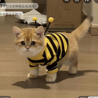 Arı konseptli pet kıyafeti