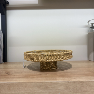 Ayaklı Hasır Sunumluk – 25 cm