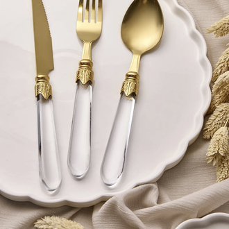 18 PARÇA GOLD ÇATAL BIÇAK SETİ