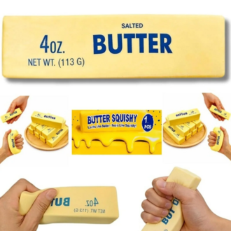 Butter Squishy Tereyağı Tasarımlı Viral Sıkılabilir Stres Oyuncağı