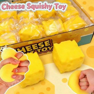 Cheese Peynir Squishy Küp – Viral Sıkılabilir Stres Oyuncağı