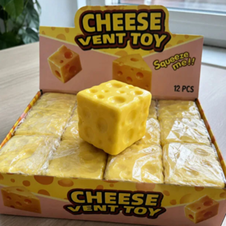 Cheese Peynir Squishy Küp – Viral Sıkılabilir Stres Oyuncağı