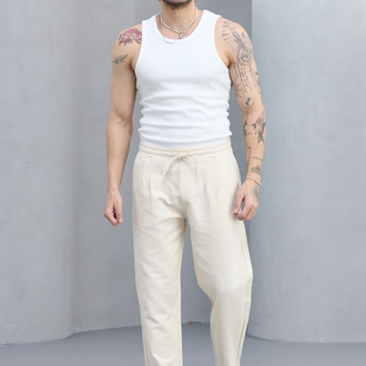 Bej keten pantolon