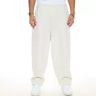 Baggy eşofman altı beyaz renk