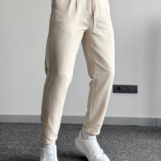 Bej keten pantolon