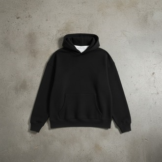 Siyah basic Hoodie 