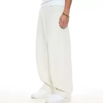 Baggy eşofman altı beyaz renk