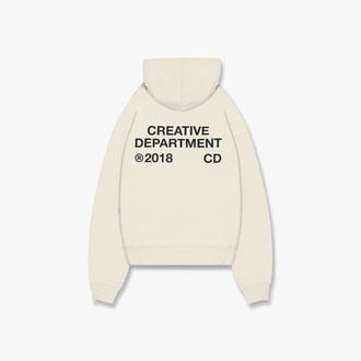 RETERNITY Creative Dept Zip Hoodie - Cream