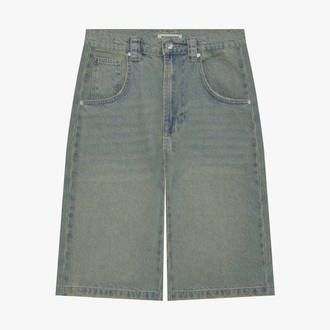 (D) 7HEAVENS Denim Jorts - Yellow Tinded