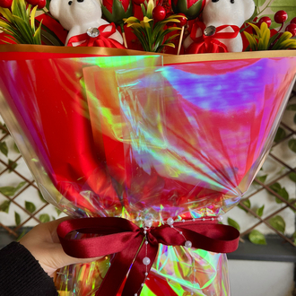 Hologramlı özel tasarım buket 