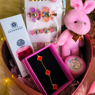 Premium Romantik Hediye Seti – Peluş Ayıcık & Kalpli Özel Tasarım Sevgiliye Hediye Kutusu