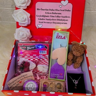 Premium Romantik Süslü Hediye Kutusu ❤️ Erkeklerin En Çok Aldığı Full Sürpriz Set