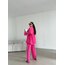 ▪️Pembe Oversize Gömlek Pantolon Alt-Üst İkili Takım ▪️