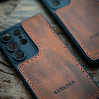 Deri Samsung telefon kılıfı