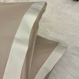 Silkarea CHIC %100 Pamuk Saten İkili Yastık Kılıfı Seti - Standart Model Renk: Cappuccino