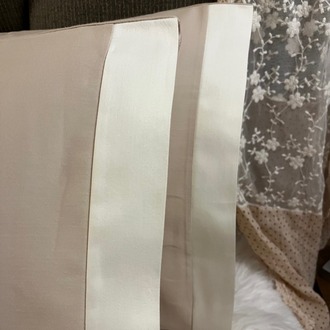 Silkarea CHIC %100 Pamuk Saten İkili Yastık Kılıfı Seti - Standart Model Renk: Cappuccino