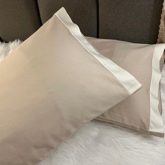 Silkarea CHIC %100 Pamuk Saten İkili Yastık Kılıfı Seti - Standart Model Renk: Cappuccino