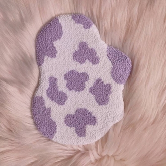 mini cow print rug