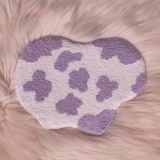 mini cow print rug