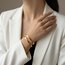 Lente Aksesuar Çelik Gold 2'li Set Ajda Bilezik (4mm)