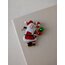 Lente Aksesuar Noel Baba Yeni Yıl Broşu-Zilli Noel Baba Yaka İğnesi-Yılbaşı Hediyesi