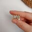 Lente Aksesuar Xuping Zirkon Taşlı Tavşan Figürlü 14 Ayar Altın Kaplama Küpe
