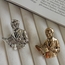 Lente Aksesuar Silver Renk Öğretmen Broş-Kitap ve Kalemli Öğretmen Yaka İğnesi