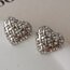 Lente Aksesuar Gümüş İncili Örgü Kalp Küpe - Vintage Tasarım Kalp Küpe