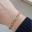 Lente Aksesuar Gold Baget Ve Yuvarlak Full Zirkon Taşlı Lüks Bileklik - 14K Altın Kaplama Xuping