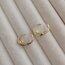 Lente Aksesuar Xuping Kararmaz Çelik Gold Burgu Model Vintage Küpe