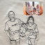 Kişiye Özel Çizgisel Fotoğraf Nakışlı T-SHIRT
